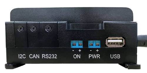 IN1端子の反対側でI2CやCAN、RS232の接続が可能です。